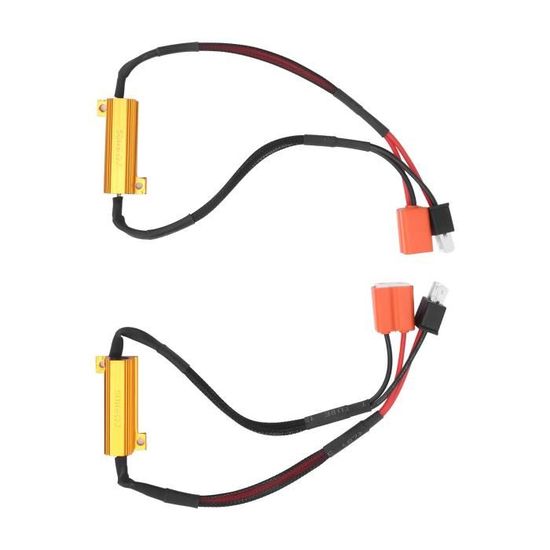 Décodeur Anti-scintillement LED H7 - Lot De 2 - Résistance De Charge Pour Phares LED Voiture - Plug & Play