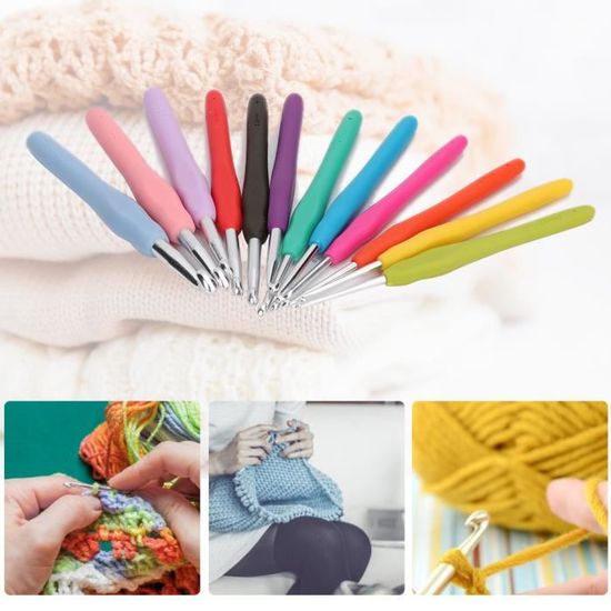 Set De 23 Crochets Tunisien - Aiguilles En Bois Et Aluminium De 2 à 10 Mm - Pour Débutants Et Pros