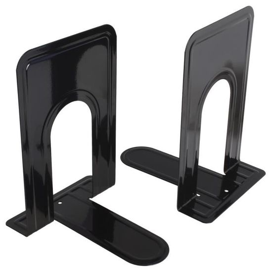 Serre-livres Métal Noir Design - Style Maître - Pour étagère, Bureau - Déco Geek Et Originale - Neisouf
