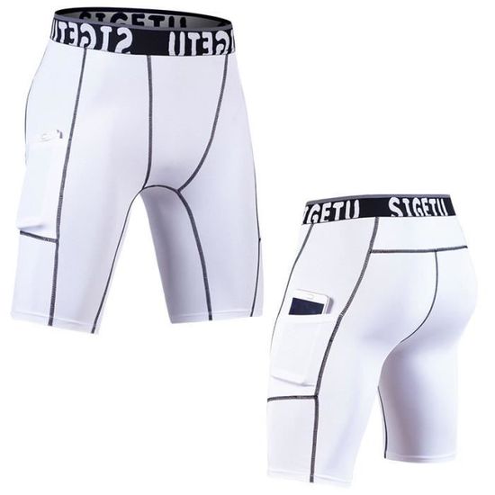 Short Compression de Sport Homme Élastique Leggings Short Collant Pour Cyclisme Fitness Séchage