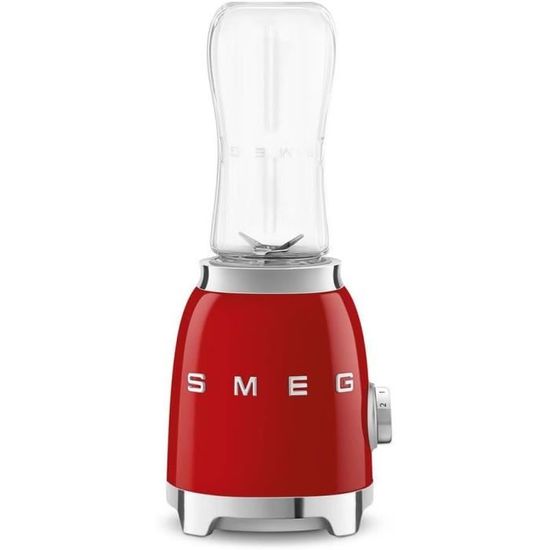 Blender Compact Smeg PBF01 - 300W, 2 Vitesses, 2 Bouteilles 600ml Tritan - Vert D'Eau - Pour Smoothies Et Boissons