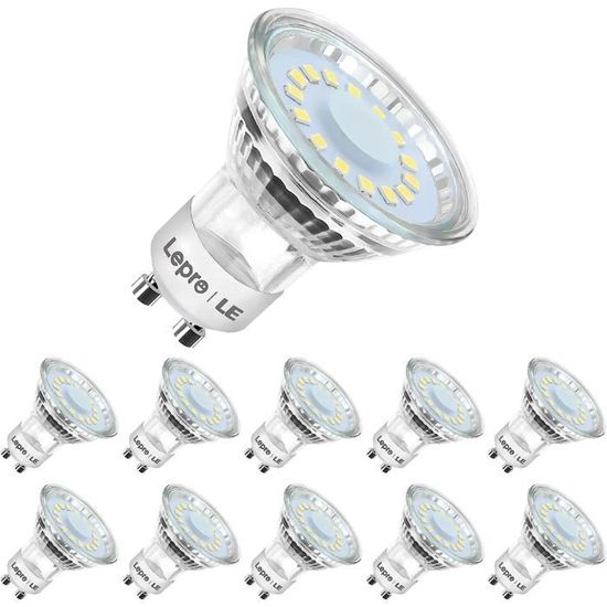 Lepro Ampoules LED GU10, 4W Équivaut à 50W Ampoule Halogène, Blanc