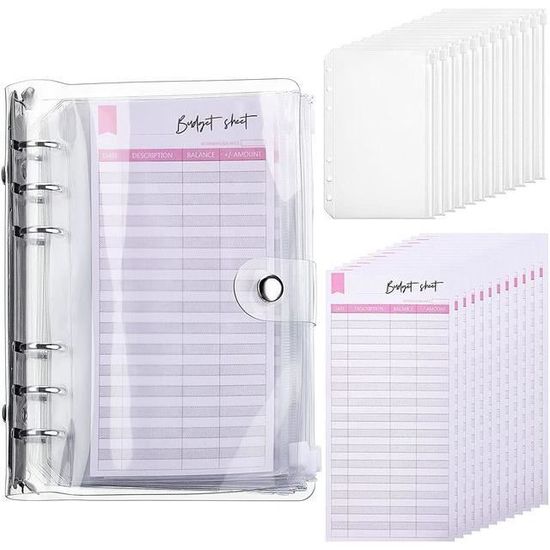 Classeur A6 Budget Enveloppe, Classeur Budget Set, Classeur Pour Budget Avec 8 Porte Documents