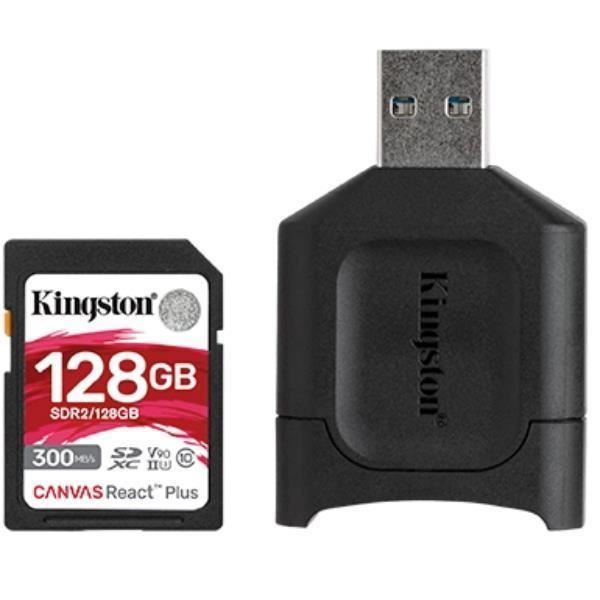 STOCKAGE, Cartes mémoire, Secure Digital (Sd), Kingston 128 Go Sd React Plus + mlp