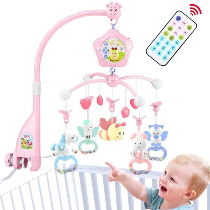 Poupon OZ3IO mobiles bébé pour berceau musical, bébé berceau en peluche avec lumières, musique et jouets
