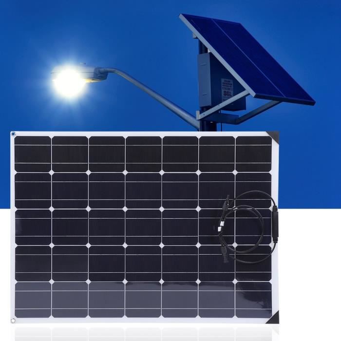 Panneau solaire flexible 150W + contrôleur solaire 20A + câble d'extension 10M pour bateau camping-car-XIU