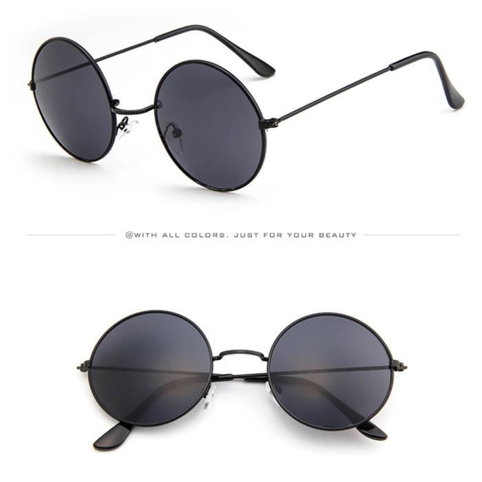 Women Men Vintage Retro Glasses Unisex Driving Round Frame Sunglasses Eyewear YQT80605196H_fan