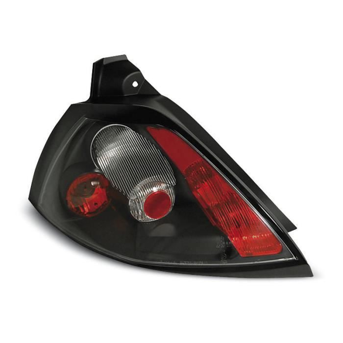Paire de feux arriere Renault Megane 2 02-05 berline noir (E20)