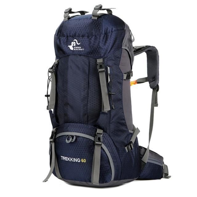 60L Deep Blue -Sac à dos étanche de grande capacité 50 et 60 L, matériel type MOLLE pour sport, activités d'extérieur, camping, e