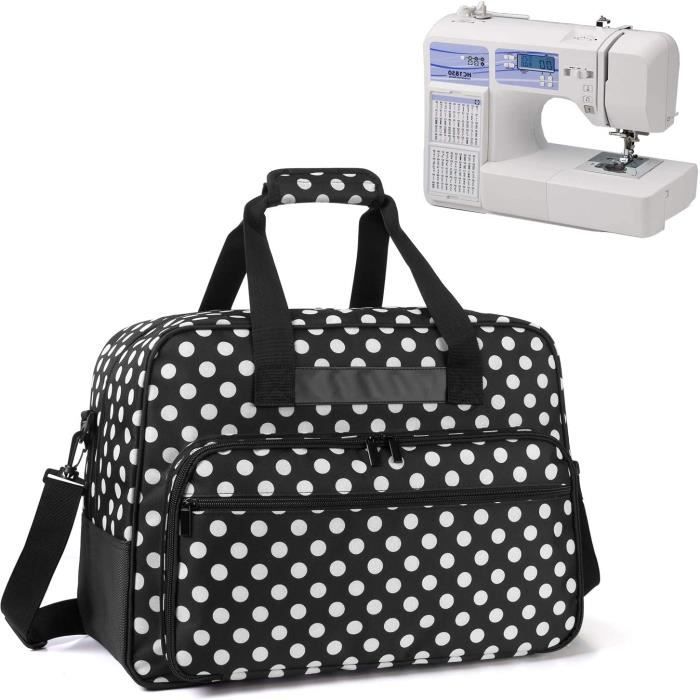 Sac pour Machine à Coudre, Sac de Transport pour Machine à Coudre, Convient à la Plupart Majeur Machine à Coudre, avec Fond antidé