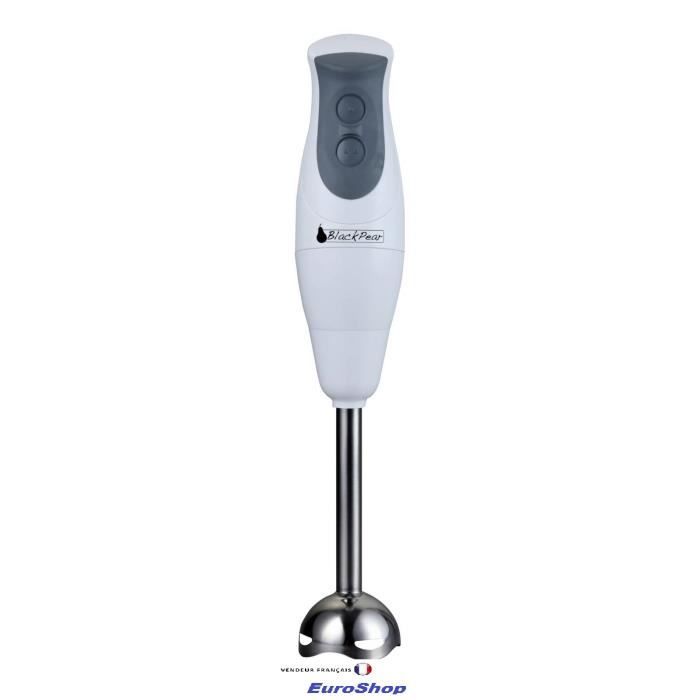 BlackPear Mixeur Lame Acier Inox 2 Vitesses 200W