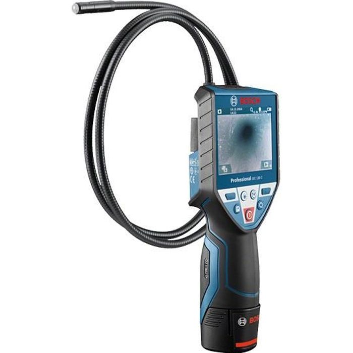 Bosch GIC 120 C Pro, 320 x 240 pixels, 8,89 cm (3.5-), 8,5 mm, Sonde flexible, Noir, Bleu, Gris, 120 cm