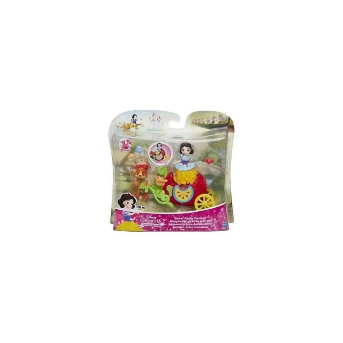 Coffret Mini Princesse Blanche Neige Avec Son Carrosse Pomme Pour Aller Au Bal - Poupee Disney Princesse