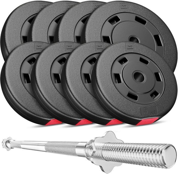 HS Hop-Sport Set PREMIUM de 69kg (1x barre 167cm / 4x10kg + 4x5kg)