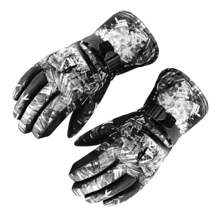 1 paire de gants de plein air hiver épaissir imperméable coupe-vent de ski de randonnée pour le camping à vélo GANTS - SOUS-GANTS