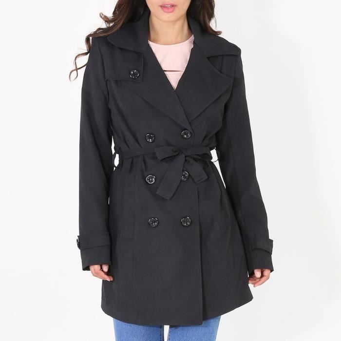 Trench mi-long noir