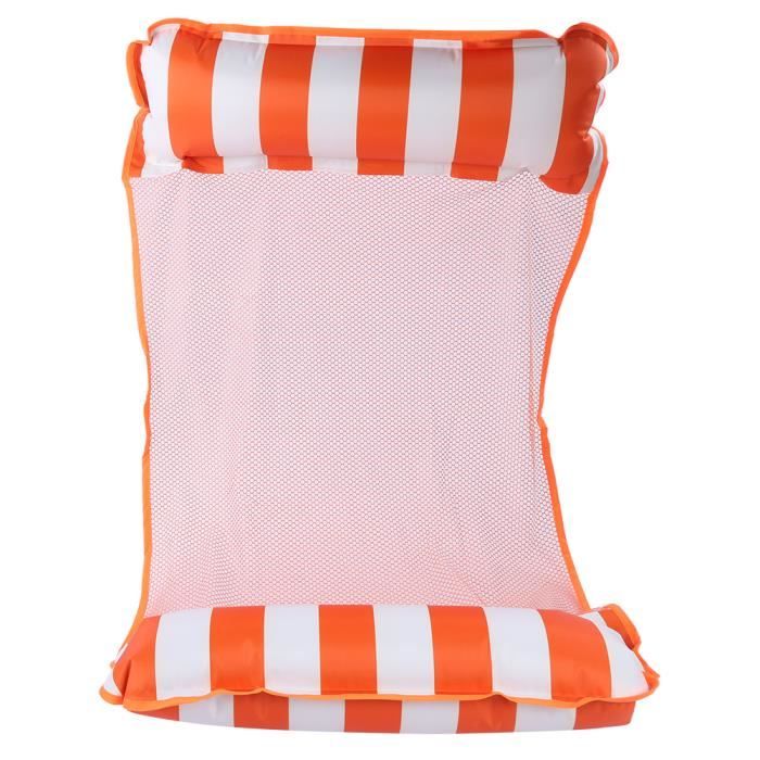 Lit Flottant d'hamac d'eau, Hamac d'eau Gonflable Fainéant Chaise pour la Piscine (orange) CYA447