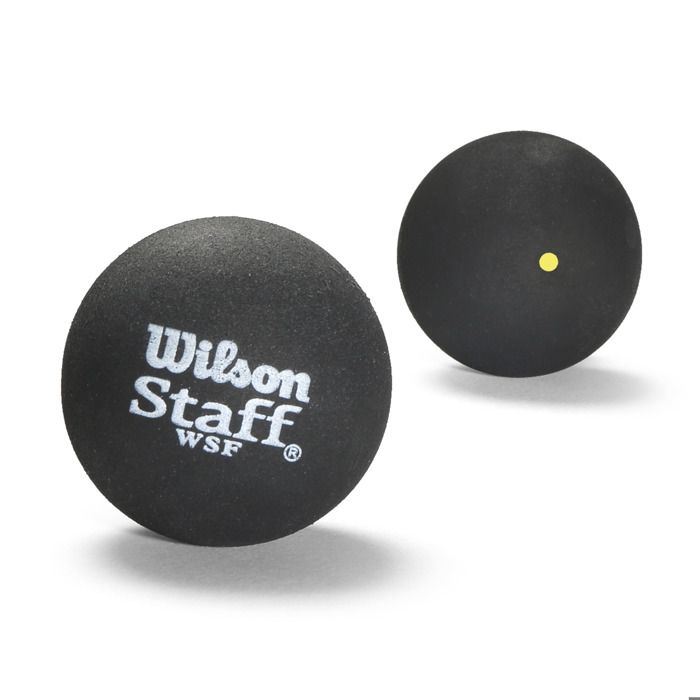 Lot de 2 balles Wilson Staff squash point jaune - noir/jaune - TU