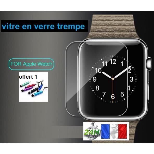 apple watch protection en verre trempé 42mm excellente qualité