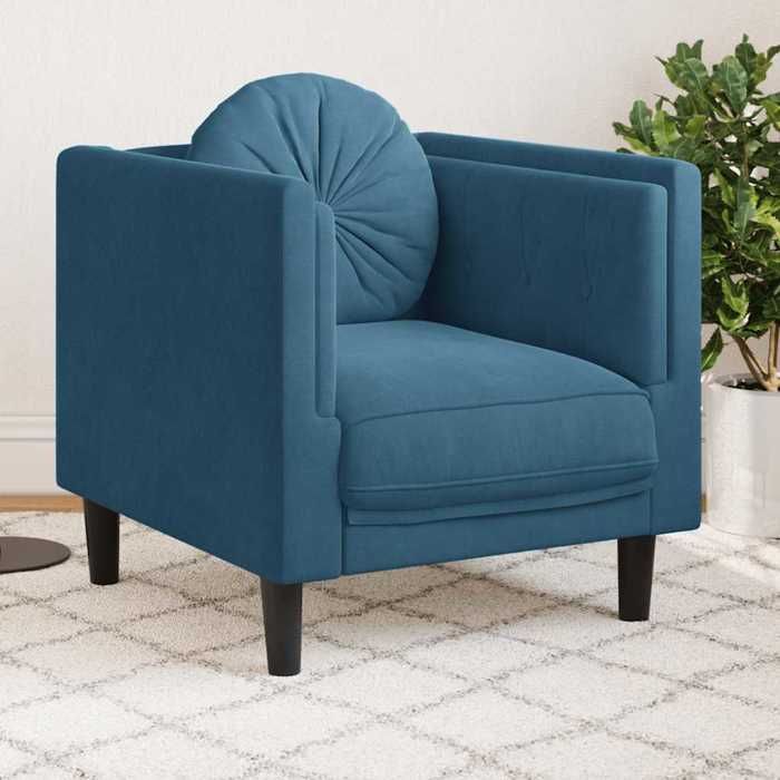 VidaXL Fauteuil avec Coussin, Chaise de Relaxation avec Accoudoirs et
