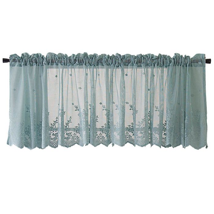 Rideaux Jacquard Luxe Golden Rugs Jana | 279x213cm | Turquoise/Argent | 100% Polyester | 2 Voilages