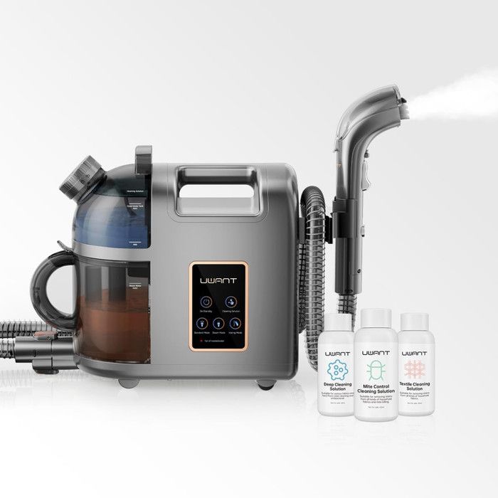 Aspirateur laveur B200 Aspirateur laveur nettoyeur de tapis avec nettoyage à la vapeur 74DB 12000Pa1900W gris - Uwant