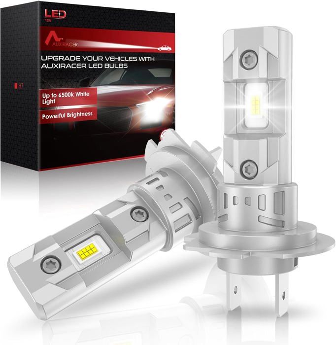 CYBERBEAM Ampoules H7 LED Voiture 60W 20000LM 6500K - Kit 2 Ampoules Phares Blanc Lumineux