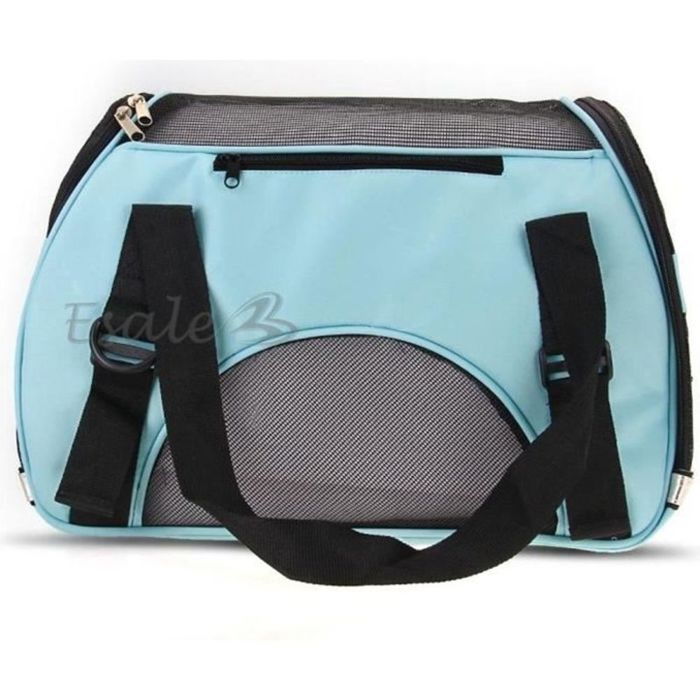 Comparer les prix de Sac de Transport - BLEU - Toile Étanche - 43x20x29 cm - Pour Chien et Chat - Taille S
