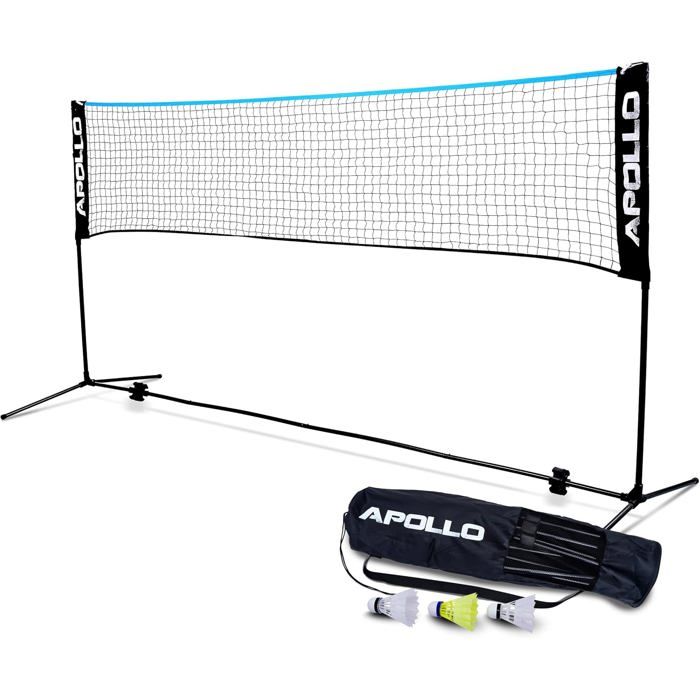 Filet de Badminton de 3 m, Filet de Volley-Ball, Hauteur réglable, Ensemble Portable pour Le