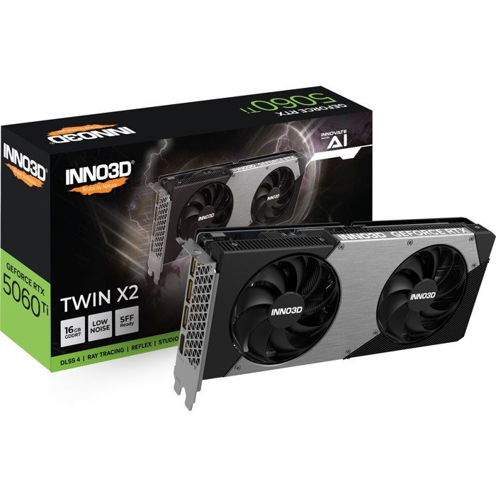 Carte Graphique Inno3D GeForce RTX 5060 Ti TWIN X2 – 16 Go GDDR7, PCI Express 5.0 - vue 2