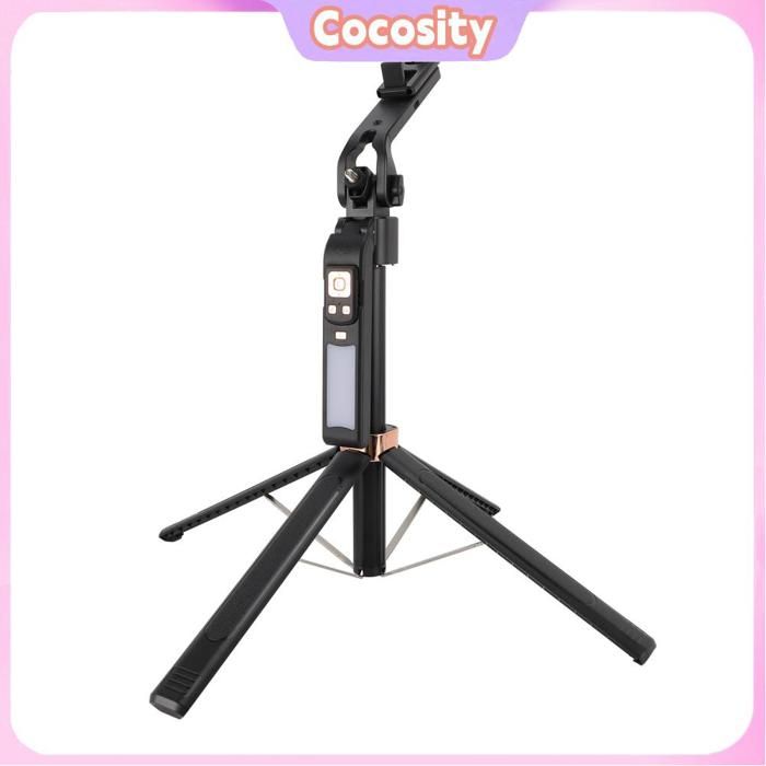 Support de téléphone extensible avec stabilisateur de suivi automatique du visage avec télécommande lumière de remplissage pour