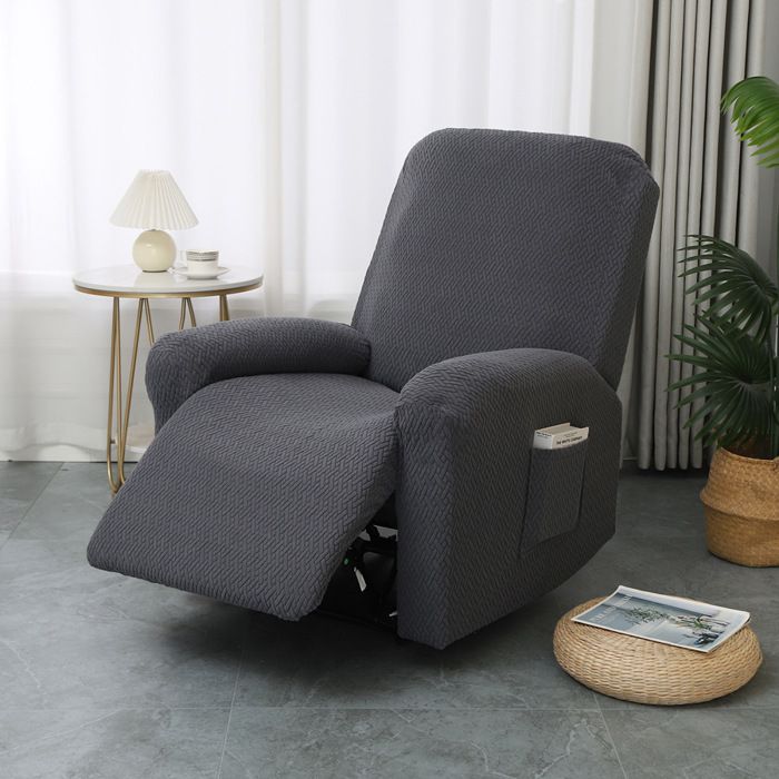 Housse de Fauteuil Extensible - MHY® - Antidérapante Gris Foncé Chambre individuelle ensemble de quatre pièces