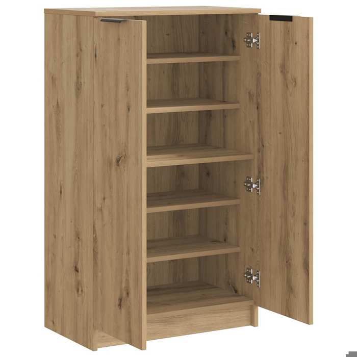 Moderne Armoire à chaussures BURKE meuble de rangement chêne artisanal bois dingénierie 59x35x100.5 cm AA1599
