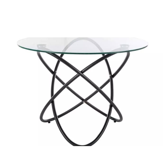 Table à Manger - Meubles&Design - Table repas ronde en verre transparent et métal noir 6 places ELENORIAZ1 Table à Manger - Meubles&Design - Table repas ronde en verre transparent et métal noir 6 places ELENORIAZ1
