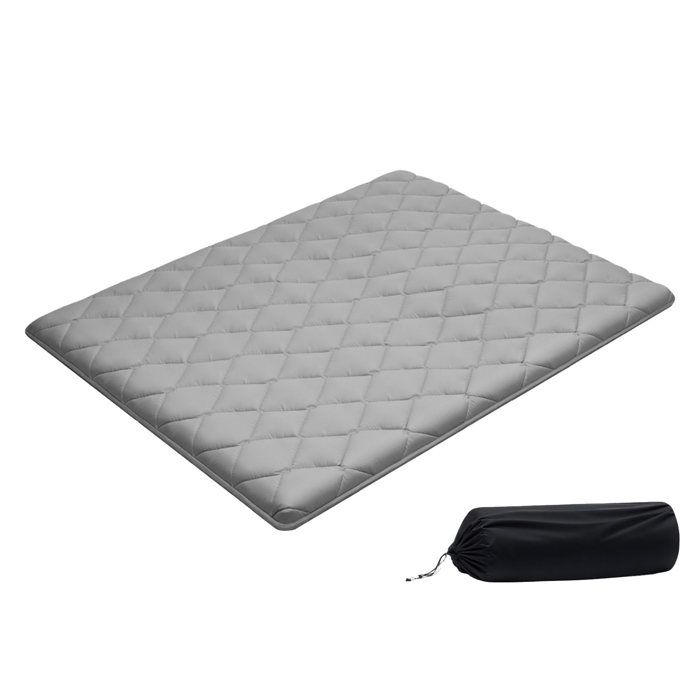 Matelas Futon Taille Queen-VEVOR-2032x1524x89 cm-Matelas de Sol Japonais Pliable-9 Couches-Gris