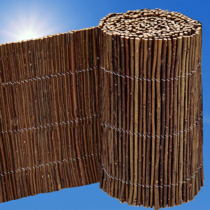 300x30 Rouleau Bordure de Jardin en Osier - Bordure Pelouse - Clôture Flexible