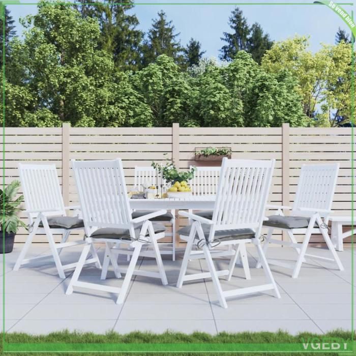 Coussins de chaise - FAFEISY - 361455 - Gris 40x40x7 cm - Lot de 6 - Tissu Oxford résistant à leau
