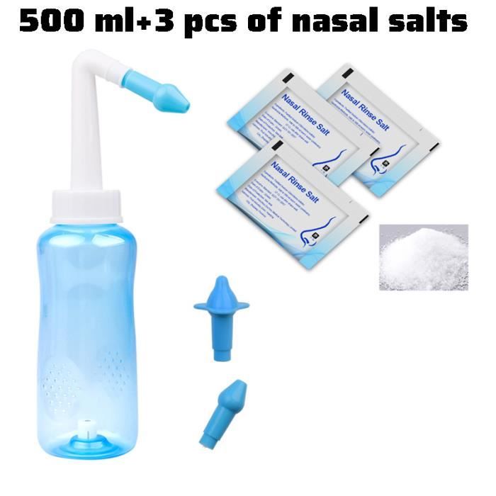 Kit Rinçage Nasal - 160 Sachets Sel + 2 Vaporisateurs - Hygiène Nez Et Sinus - Lavage Quotidien