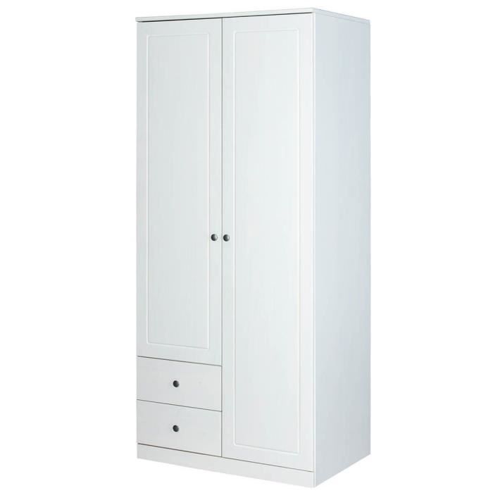 Armoire 2 Portes Bois Massif Achat Vente Pas Cher