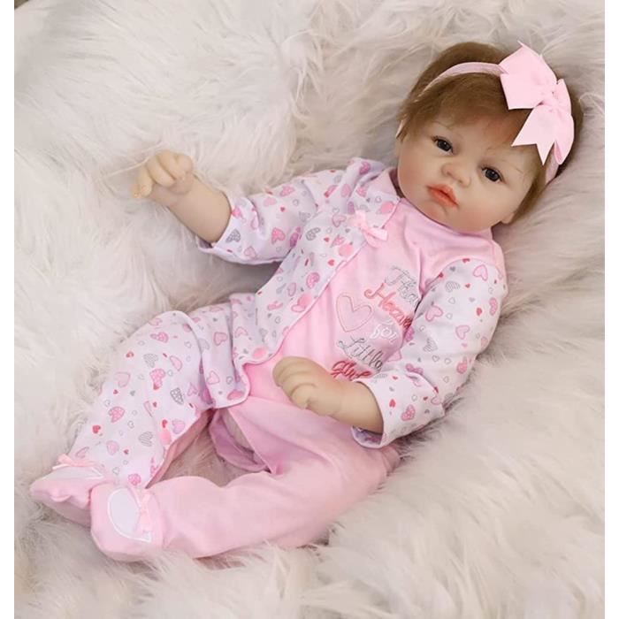 55cm Poupee Reborn Fille Silicone Bebe Realiste Baby Vrai Poupon Garcon Yeux Ouvert Dolls Enfant Toddler Pas Cher 4 70 Cdiscount Jeux Jouets