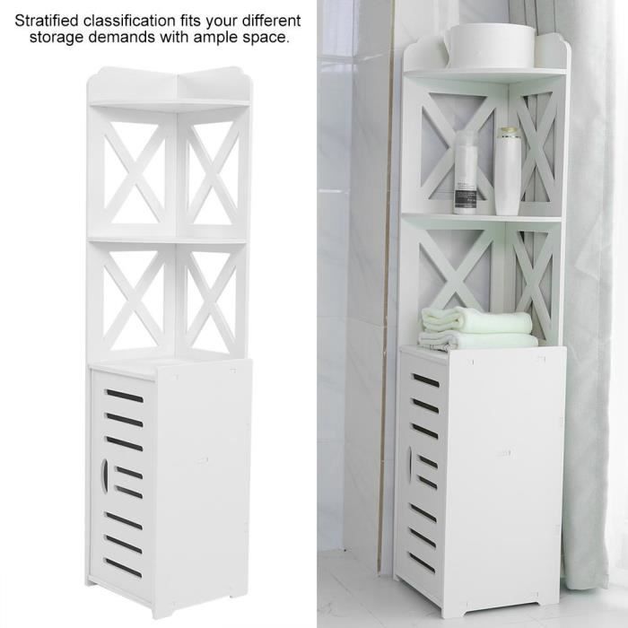 Meuble Colonne De Salle De Bain Armoire Toilette Haute Rangement