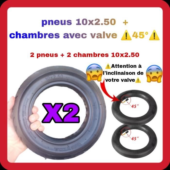 Chambre à Air 10x2.125 - Longueur De Valve 170mm (70° Ou 45°) - Pour Trottinette, Poussette, Vélo