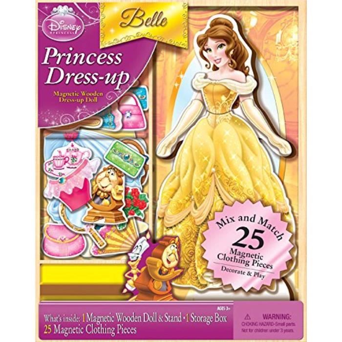 Jeu De Coloriage N6DX7 Disney Princess Belle 25 pièces en bois