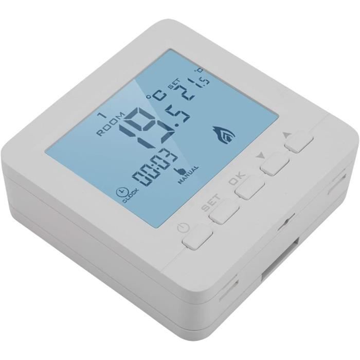 Thermostat d'ambiance, Thermostat 2 Fils avec Écran LCD, Thermostat