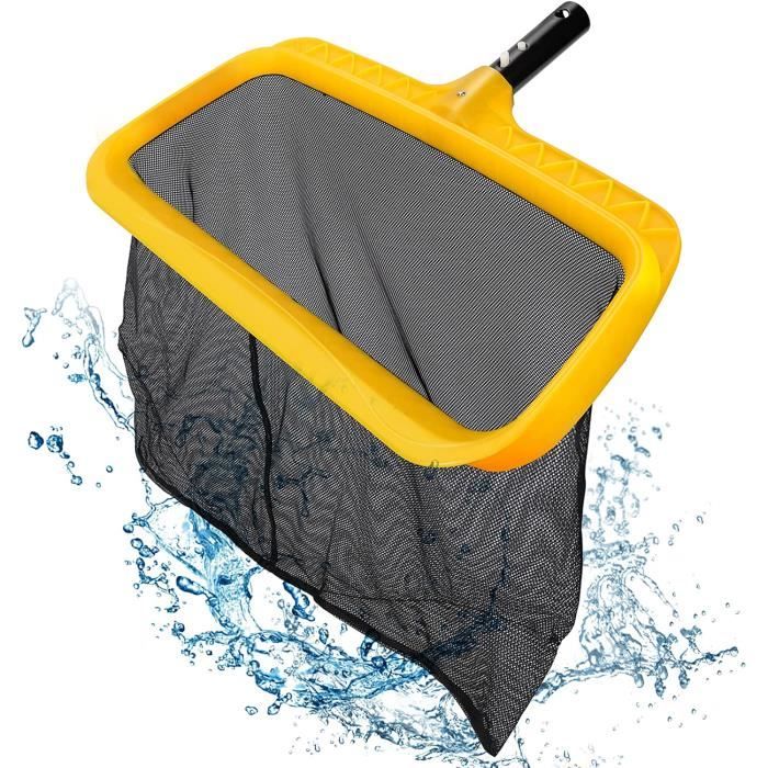 Épuisette De Piscine 3 Pièces - Manche Télescopique Aluminium, Filet Fin, Gants - Nettoyage Surface Bassin, Étang