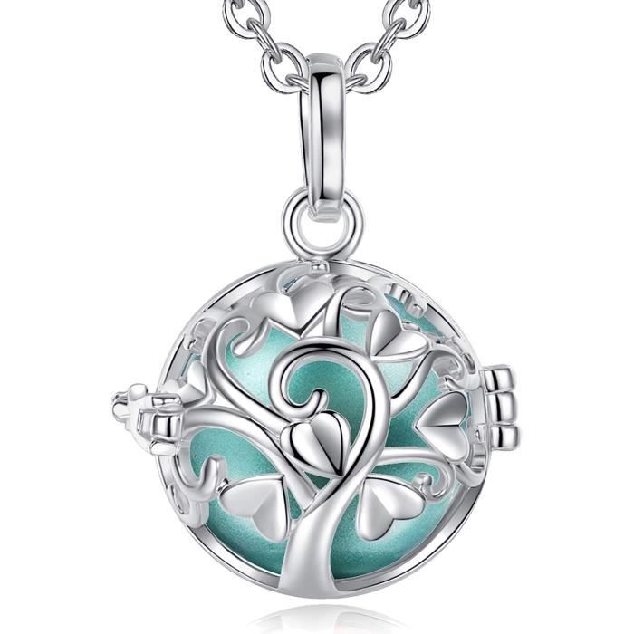 SAGA GIOIELLI - Collier Bola Grossesse En Acier Inoxydable - Pendentif Sonore Pour Femme Enceinte - Cadeau De Grossesse