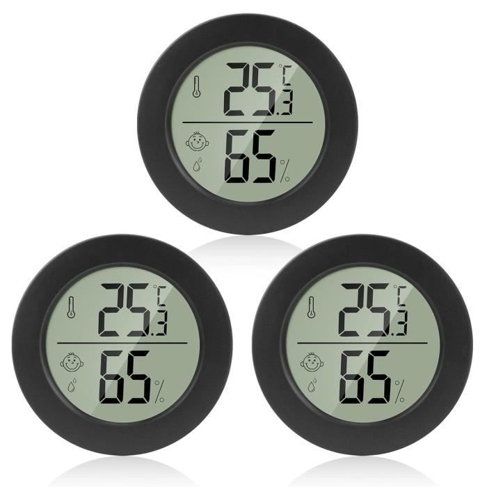 Lot De 4 Thermomètres Hygromètres Numériques LCD - Mini Capteurs Température Humidité Pour Maison, Chambre, Bureau - 2