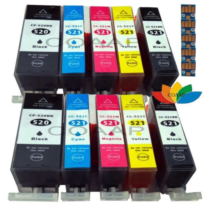 5 Druckerpatronen Kompatibel Für Canon PGI-520 CLI-521 – Für IP3600, MP540, MX860 & Mehr