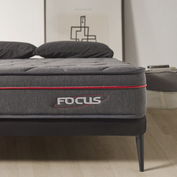 Matelas Focus 140x190 Cm Mousses Multicouches Blue Latex 7 Zones