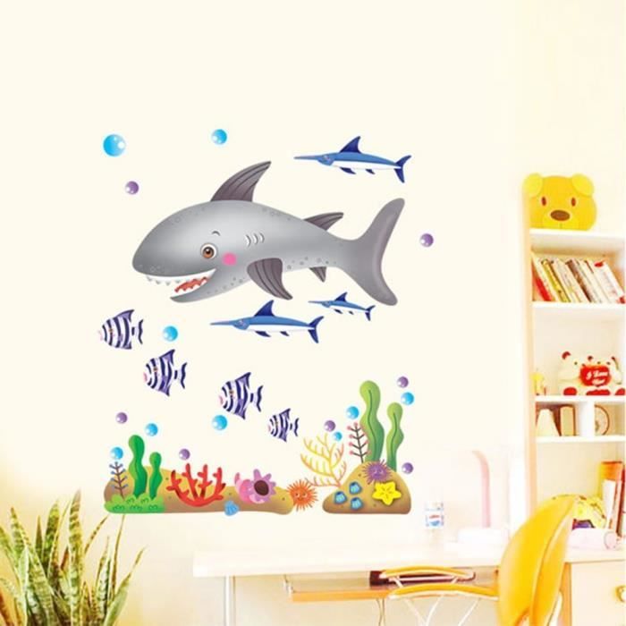 Poster Poissons de dauphin bleu océan marine nature